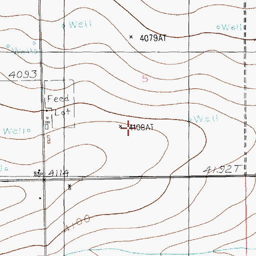 Topographic Map of 11004 Water Well, NM