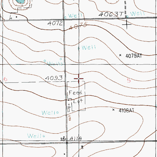 Topographic Map of 11002 Water Well, NM