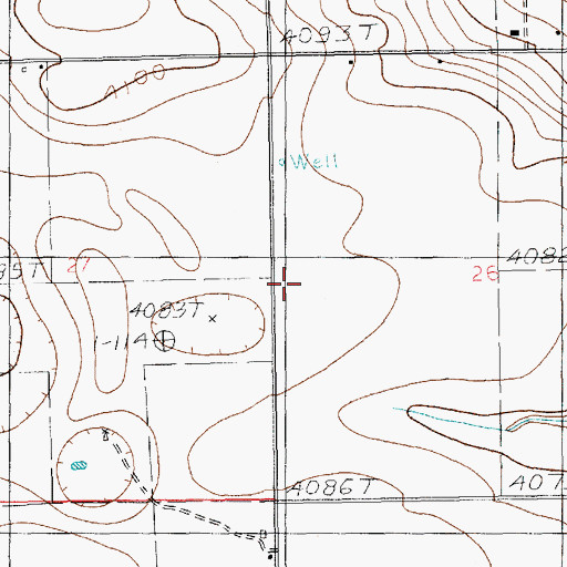 Topographic Map of 12229 Water Well, NM