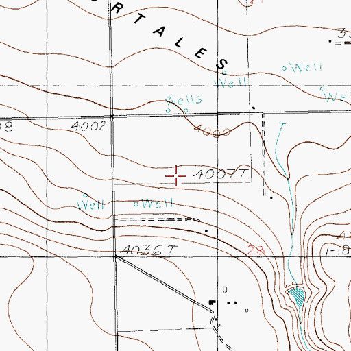 Topographic Map of 11037 Water Well, NM