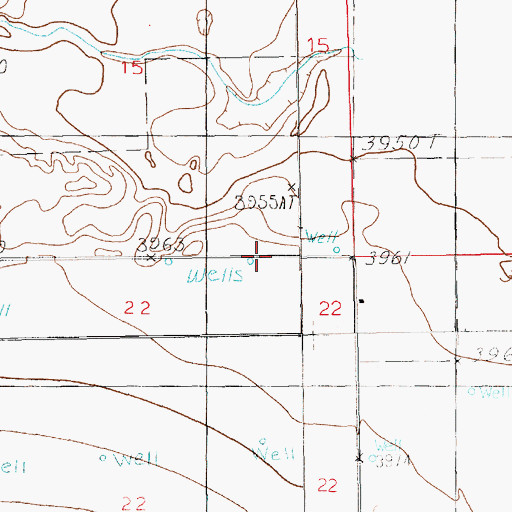 Topographic Map of 10105 Water Well, NM
