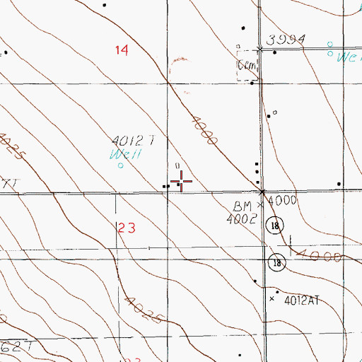 Topographic Map of 10091 Water Well, NM