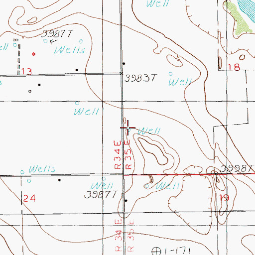 Topographic Map of 10930 Water Well, NM