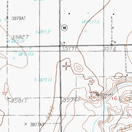 Topographic Map of 10929 Water Well, NM