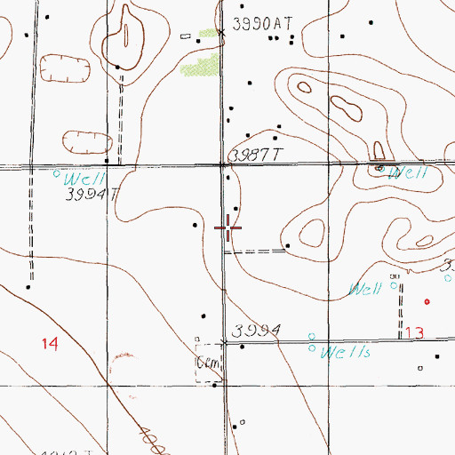 Topographic Map of 12677 Water Well, NM