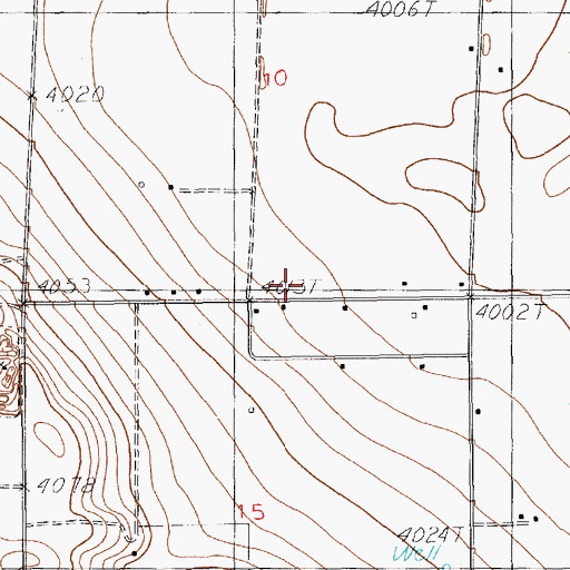 Topographic Map of 11036 Water Well, NM
