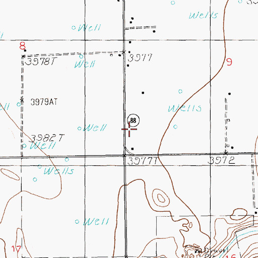Topographic Map of 12512 Water Well, NM