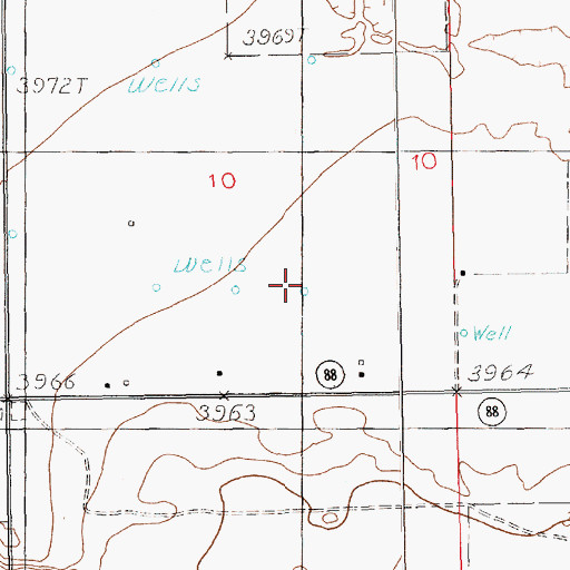 Topographic Map of 10099 Water Well, NM