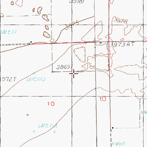 Topographic Map of 11682 Water Well, NM