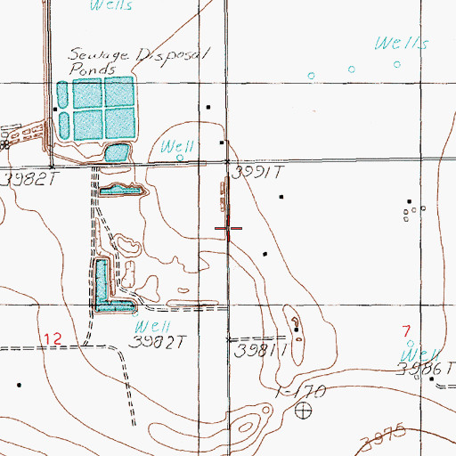 Topographic Map of 10098 Water Well, NM