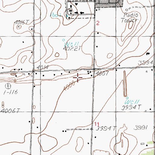 Topographic Map of 10090 Water Well, NM