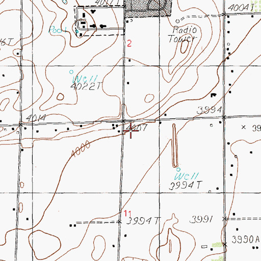 Topographic Map of 12694 Water Well, NM