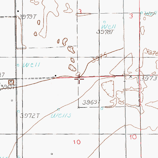Topographic Map of 11585 Water Well, NM