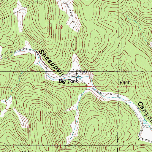 Topographic Map of Big Tank, NM