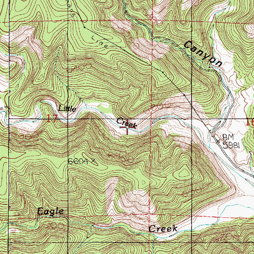 Topographic Map of Deer Spring, NM