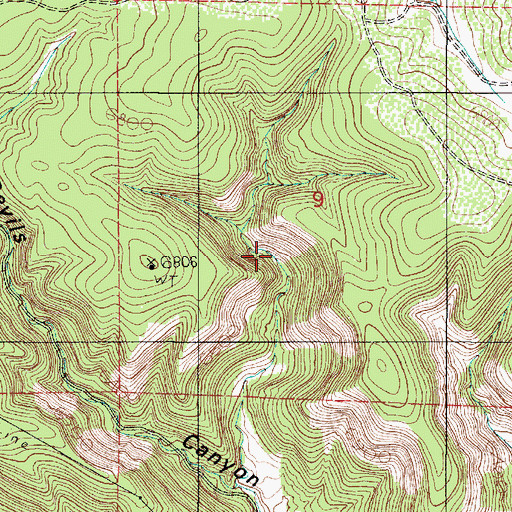 Topographic Map of English Spring, NM