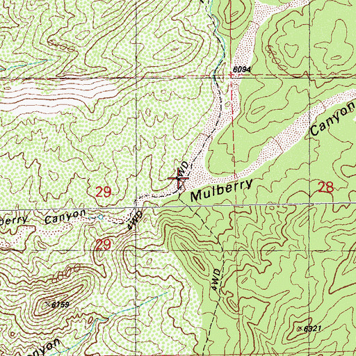 Topographic Map of Axel Canyon, NM