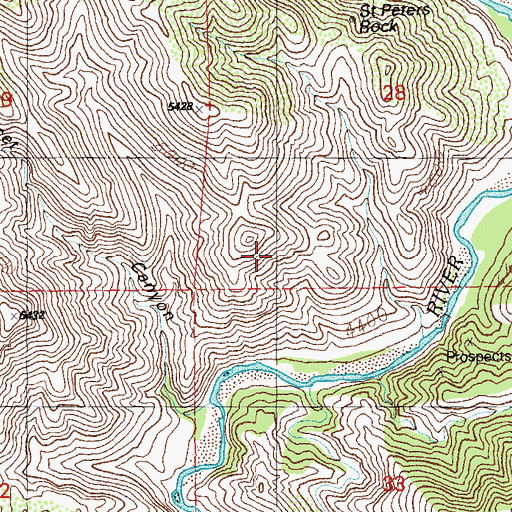 Topographic Map of Saint Peters Rock, NM