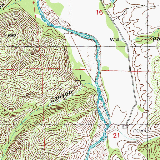 Topographic Map of Road Canyon, NM