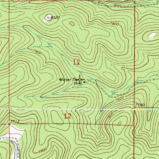 Topographic Map of Lewis Tank, NM