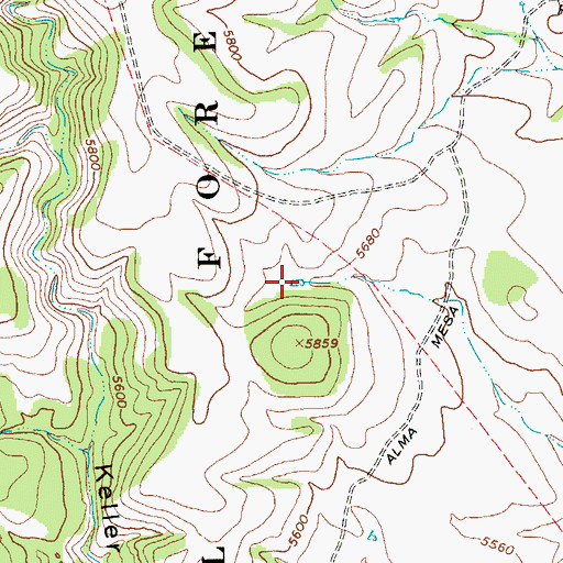 Topographic Map of Hunter Tank, NM