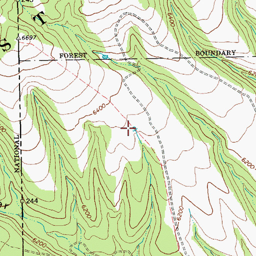 Topographic Map of Cradle Mesa Tank, NM