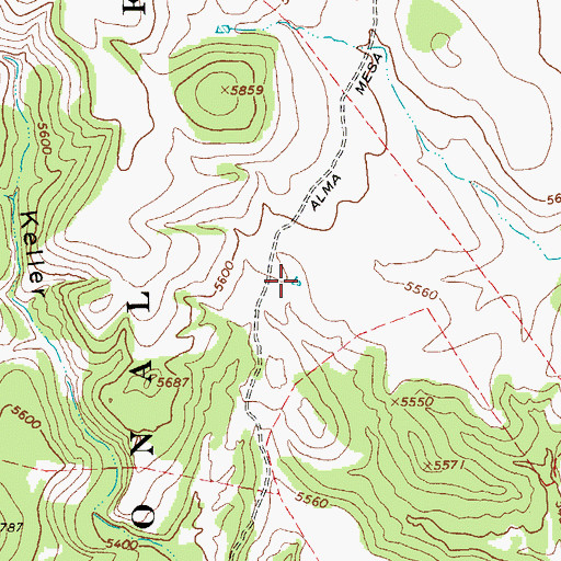 Topographic Map of Antelope Tank, NM
