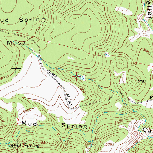Topographic Map of Four Tank, NM