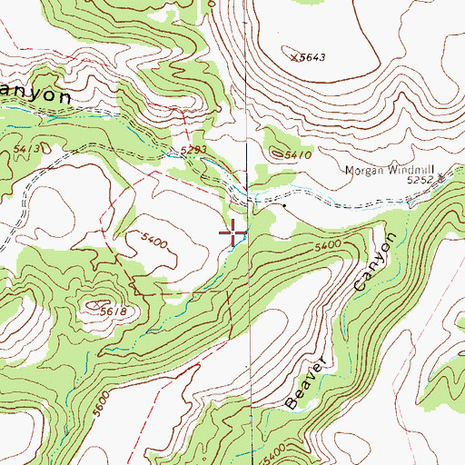 Topographic Map of Morgan Tank, NM