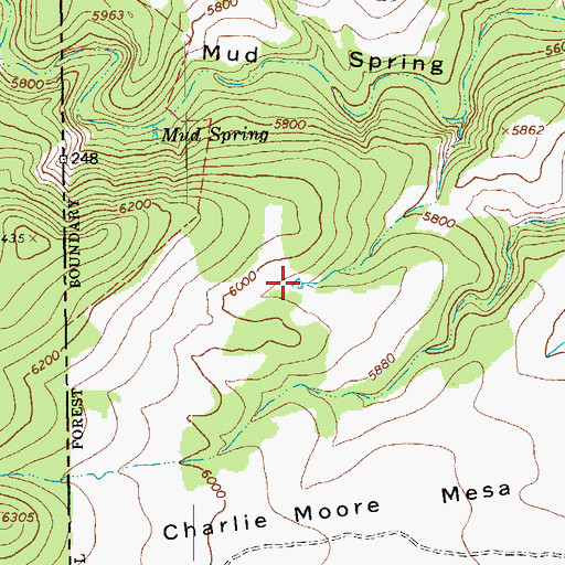 Topographic Map of One Tank, NM