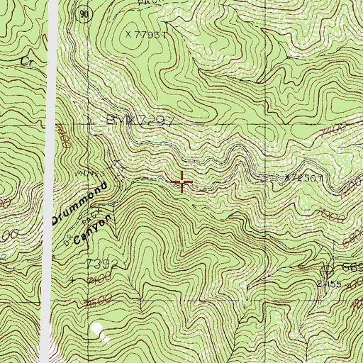 Topographic Map of Drummond Canyon, NM