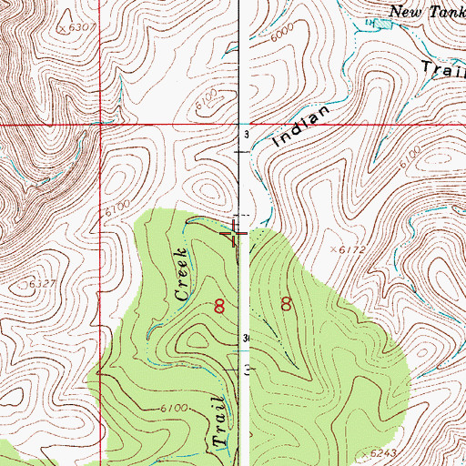 Topographic Map of Twin Water Storage Tank, NM