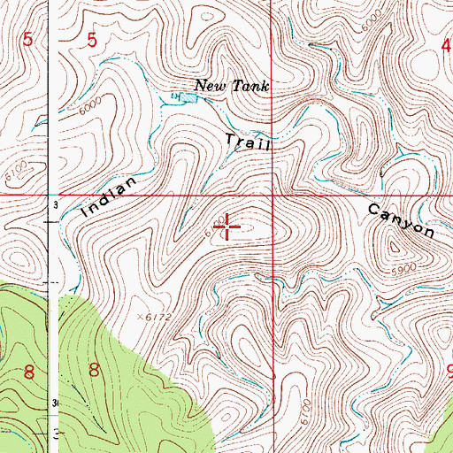 Topographic Map of Tammy Water Storage Tank, NM