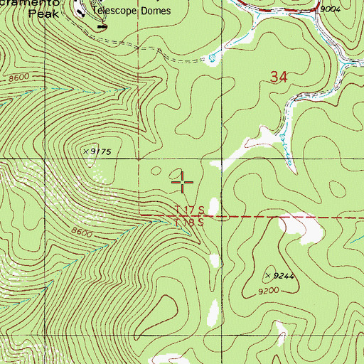 Topographic Map of Apache Point Observatory, NM
