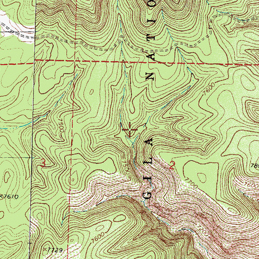 Topographic Map of Hells Tank, NM