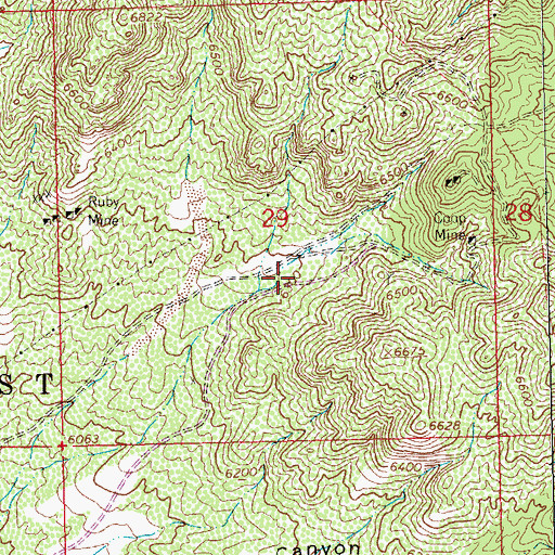 Topographic Map of Coop Windmill, NM