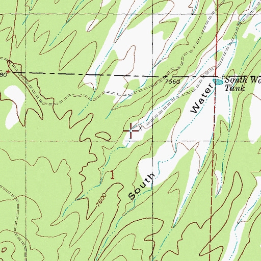 Topographic Map of Upper South Water Tank, NM