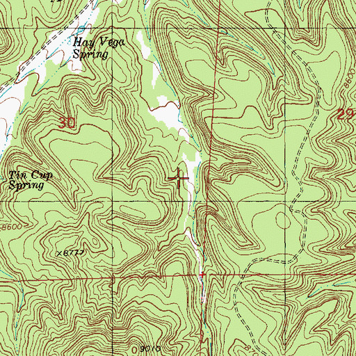 Topographic Map of Tin Cup Tank, NM