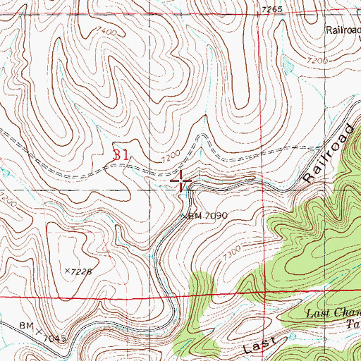 Topographic Map of Chaves Tank, NM