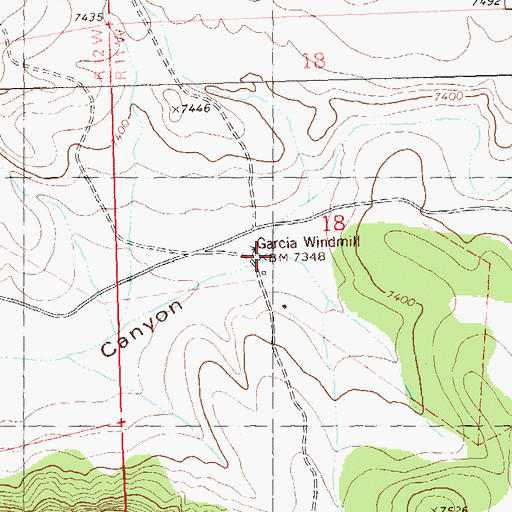 Topographic Map of Garcia Windmill, NM