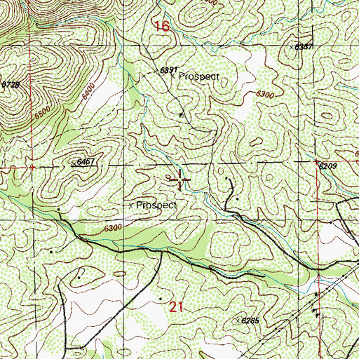 Topographic Map of Section Fifteen Windmill, NM