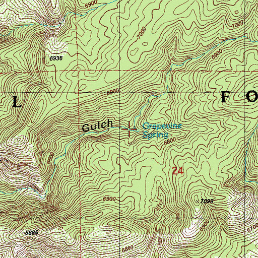 Topographic Map of Grapevine Spring, NM