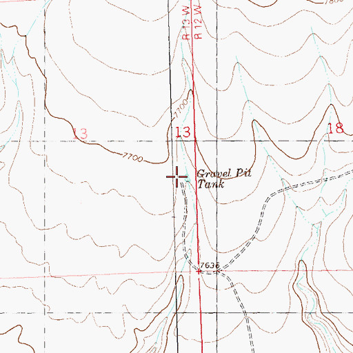 Topographic Map of Gravel Pit Tank, NM