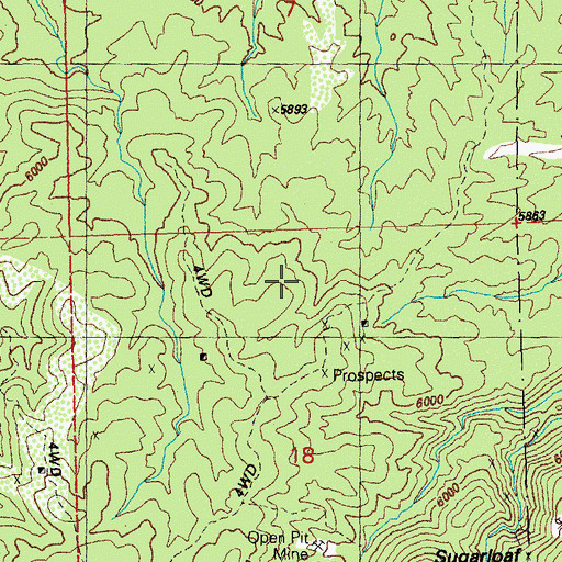 Topographic Map of Whitewater Tank, NM