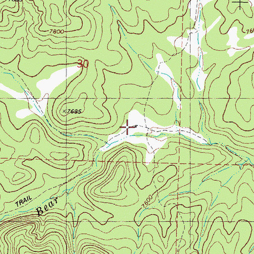 Topographic Map of Franks Ranch, NM