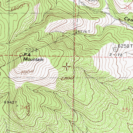 Topographic Map of Pa Tank Number One, NM
