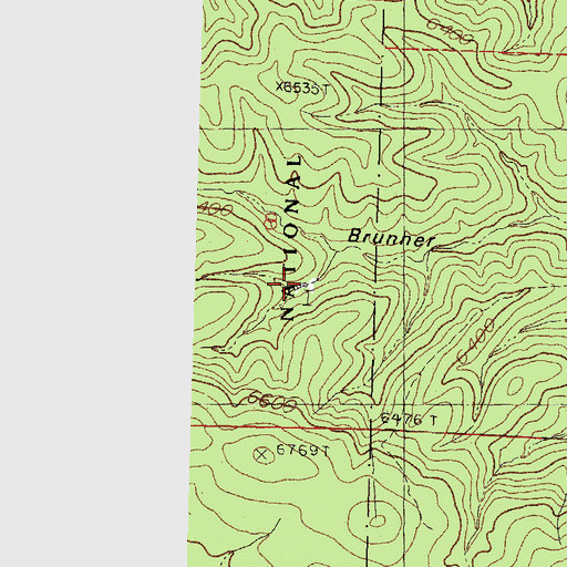 Topographic Map of Brunner Tank, NM