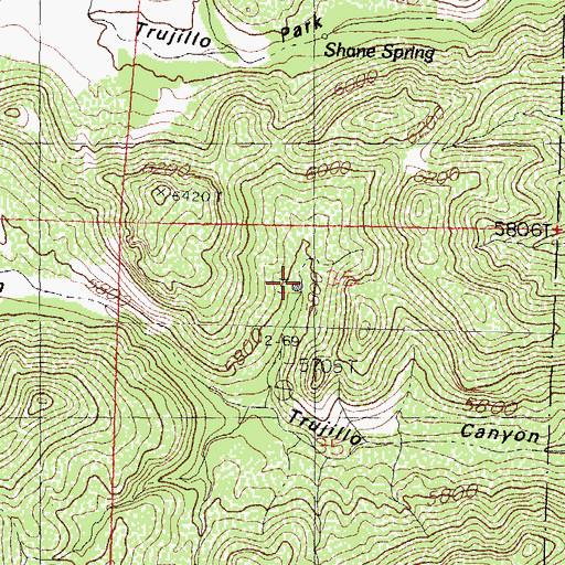 Topographic Map of Lost Tank, NM