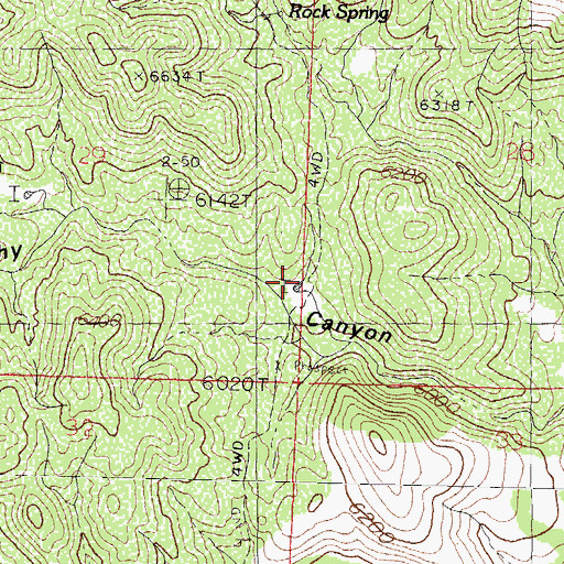 Topographic Map of Brushy Tank, NM
