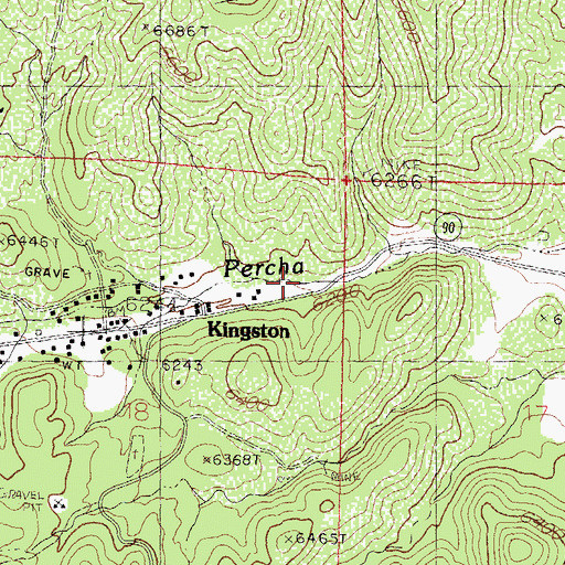 Topographic Map of Kingston Campground, NM